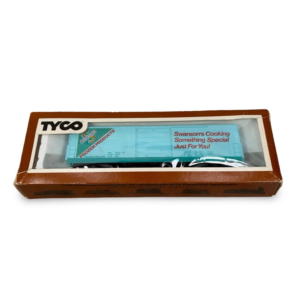 Vintage Tyco HO Scale Swanson Frozen Products Boxcar Train Car with Box